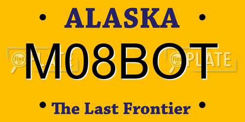 M08BOT Alaska License Plate