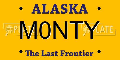 M0NTY Alaska License Plate