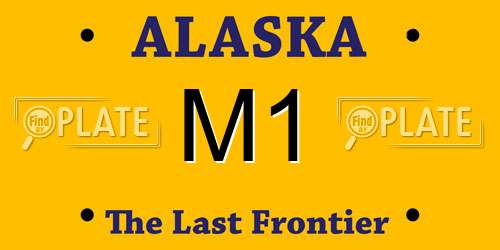 M1 Alaska License Plate