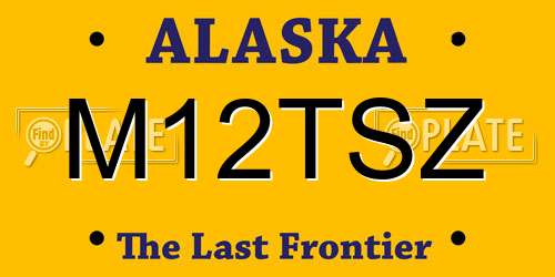 M12TSZ Alaska License Plate