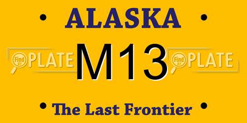 M13 Alaska License Plate