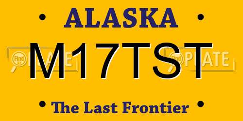 M17TST Alaska License Plate