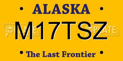 M17TSZ Alaska License Plate