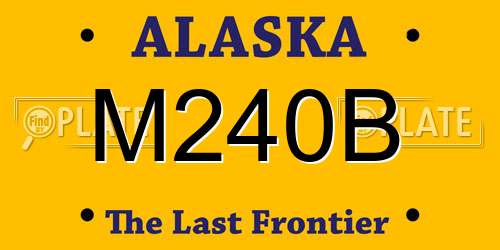 M240B Alaska License Plate