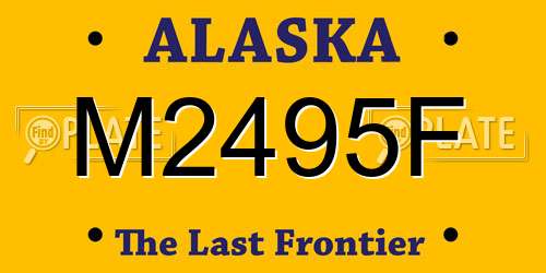 M2495F Alaska License Plate