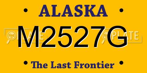 M2527G Alaska License Plate