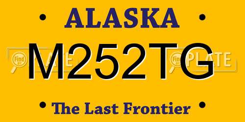M252TG Alaska License Plate