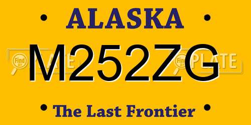 M252ZG Alaska License Plate