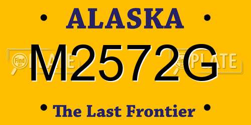 M2572G Alaska License Plate