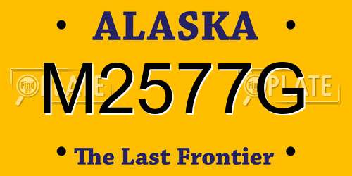 M2577G Alaska License Plate