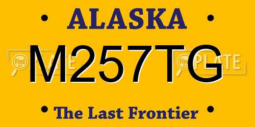 M257TG Alaska License Plate