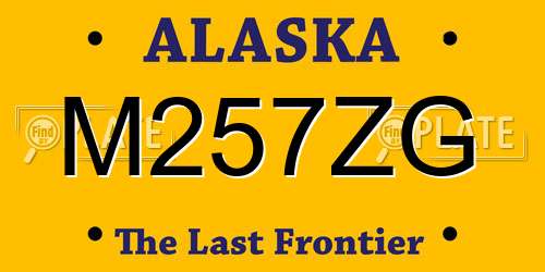 M257ZG Alaska License Plate