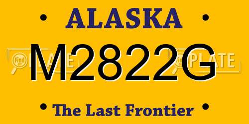 M2822G Alaska License Plate