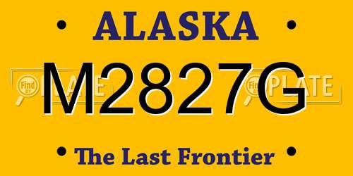 M2827G Alaska License Plate
