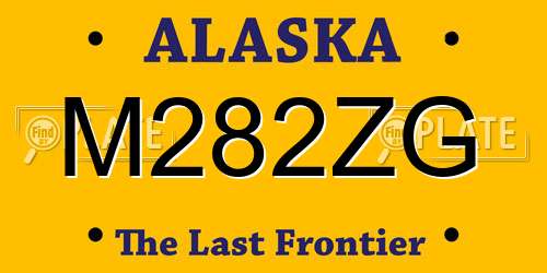 M282ZG Alaska License Plate