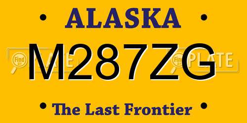 M287ZG Alaska License Plate