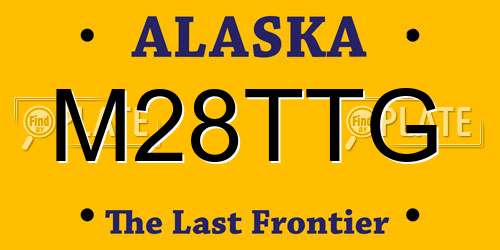 M28TTG Alaska License Plate
