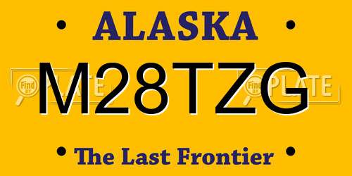 M28TZG Alaska License Plate