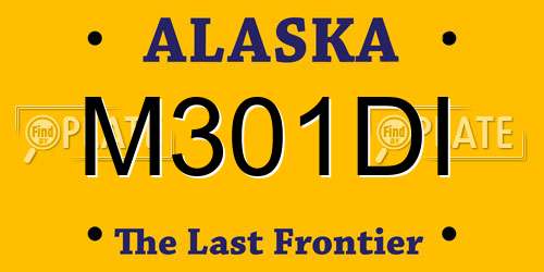 M301DI Alaska License Plate