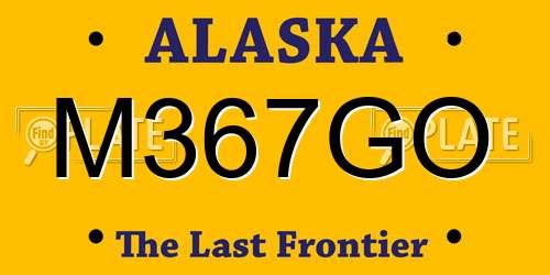 M367GO Alaska License Plate
