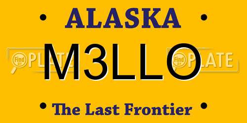 M3LLO Alaska License Plate