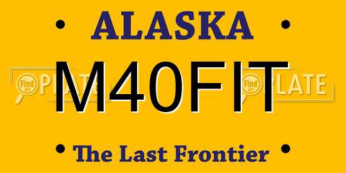 M40FIT Alaska License Plate