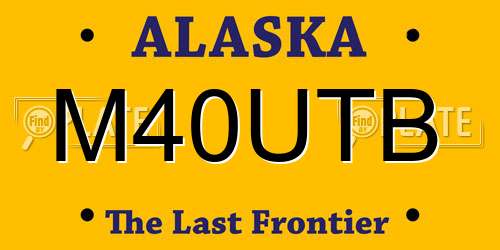 M40UTB Alaska License Plate