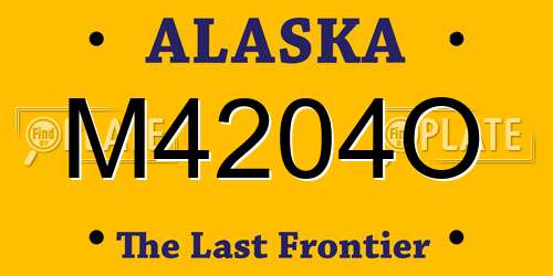 M4204O Alaska License Plate