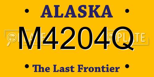 M4204Q Alaska License Plate