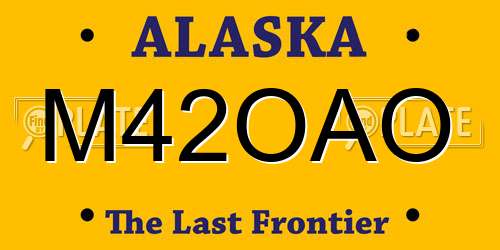 M42OAO Alaska License Plate