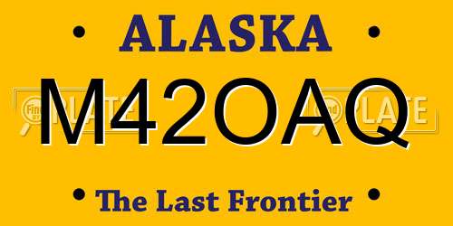 M42OAQ Alaska License Plate