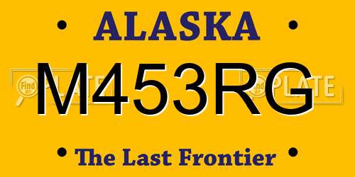 M453RG Alaska License Plate