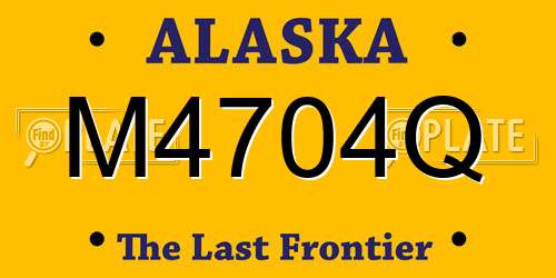 M4704Q Alaska License Plate