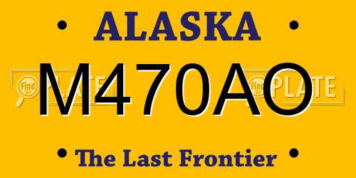 M470AO Alaska License Plate