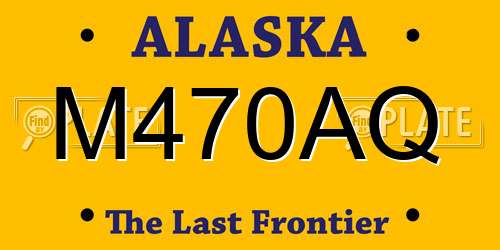 M470AQ Alaska License Plate