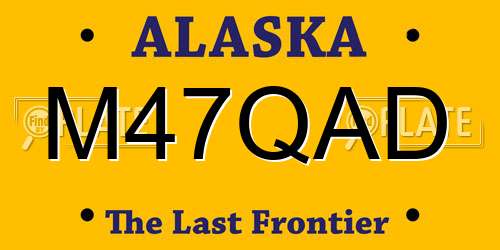 M47QAD Alaska License Plate