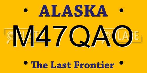 M47QAO Alaska License Plate