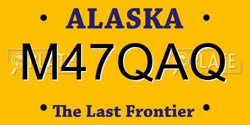 M47QAQ Alaska License Plate