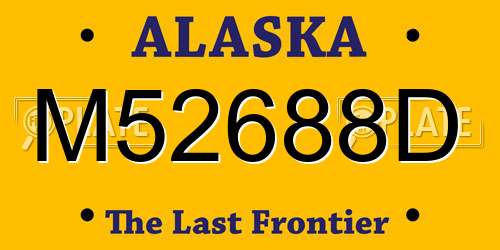 M52688D Alaska License Plate