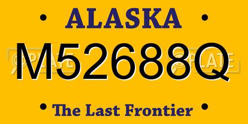 M52688Q Alaska License Plate