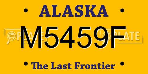 M5459F Alaska License Plate