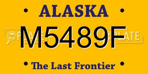 M5489F Alaska License Plate