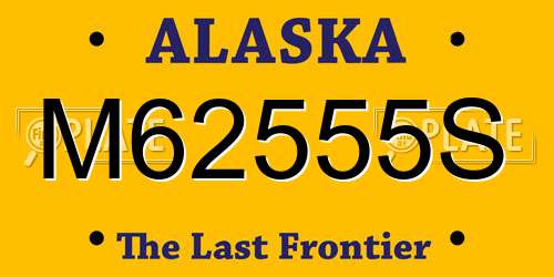 M62555S Alaska License Plate