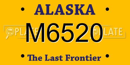 M6520 Alaska License Plate