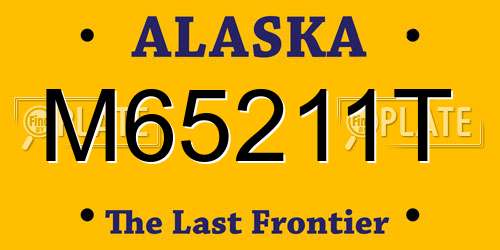 M65211T Alaska License Plate