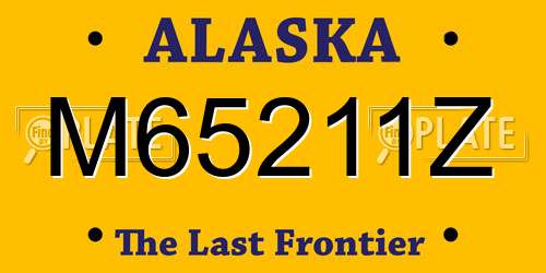M65211Z Alaska License Plate