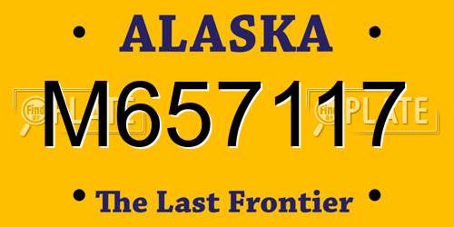 M657117 Alaska License Plate