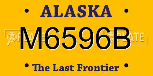 M6596B Alaska License Plate