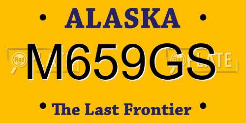 M659GS Alaska License Plate