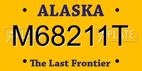 M68211T Alaska License Plate